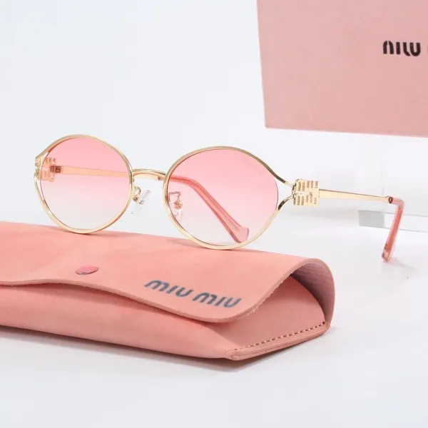 Miu Miu Round Pink Gradient Sunglasses - 1