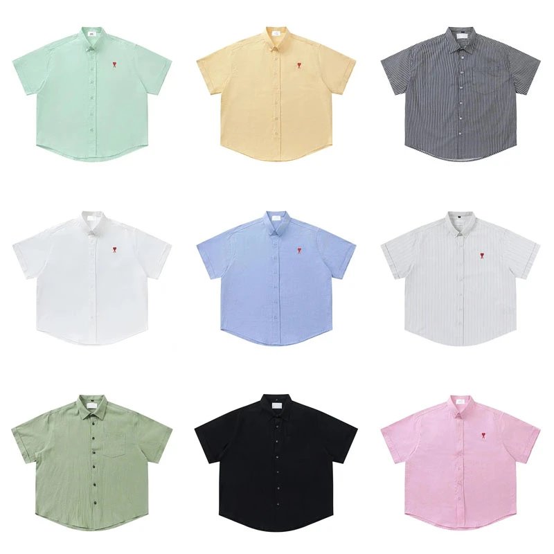 Basic Short-Sleeve Button-Up S