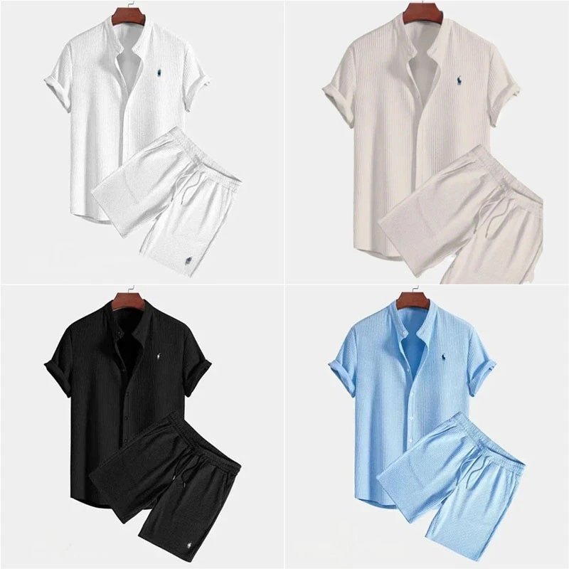 Ralph Lauren Stripe Short Sleeve Shirt and Shorts Set