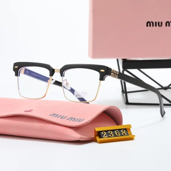 Miu Miu Optical Glasses Black and Gold Frame with Geometric Detailing Eyewear - 1