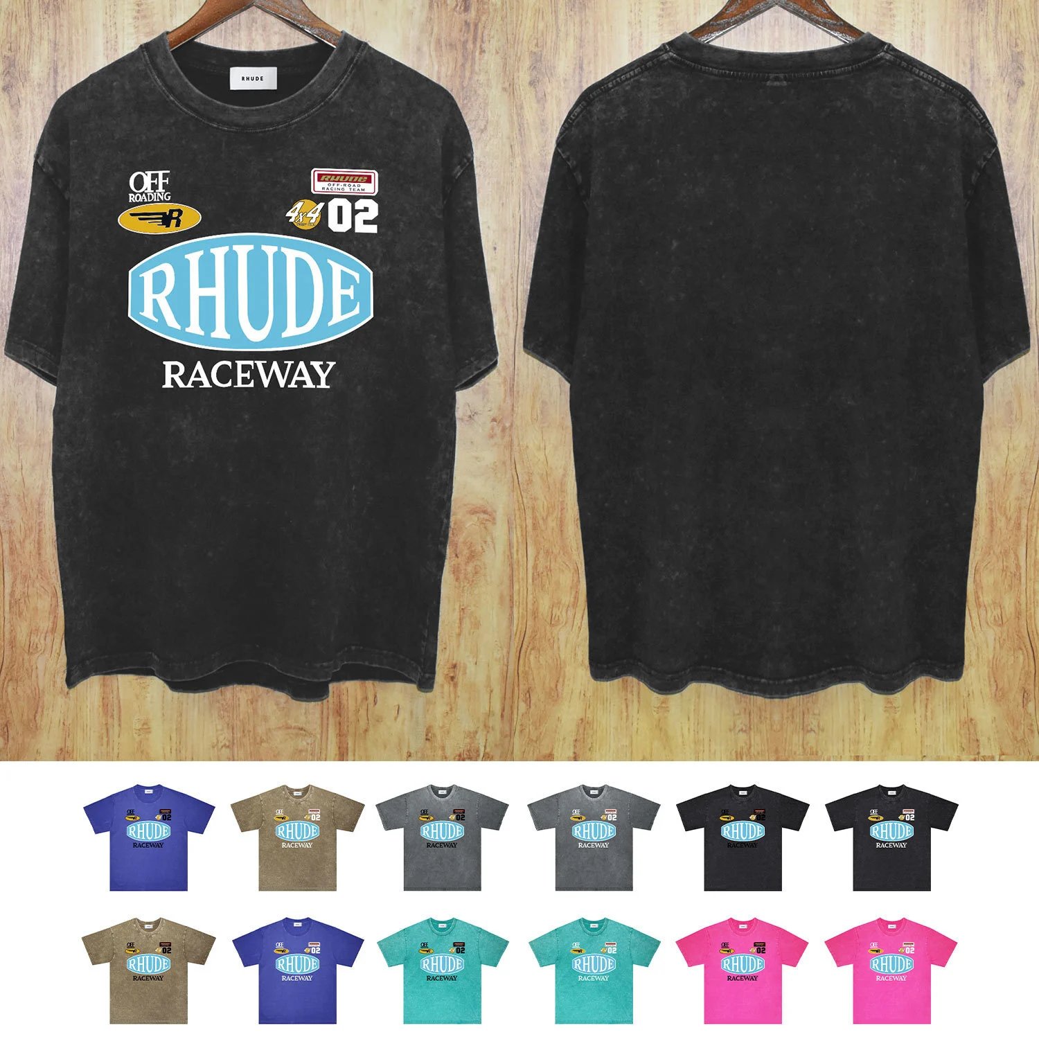 RHUDE Raceway Vintage Wash T-S