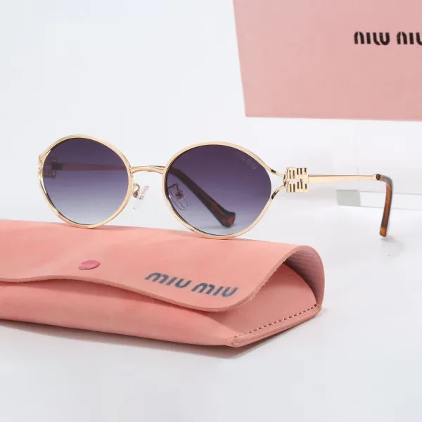 Miu Miu Round Gradient Purple Sunglasses - 1
