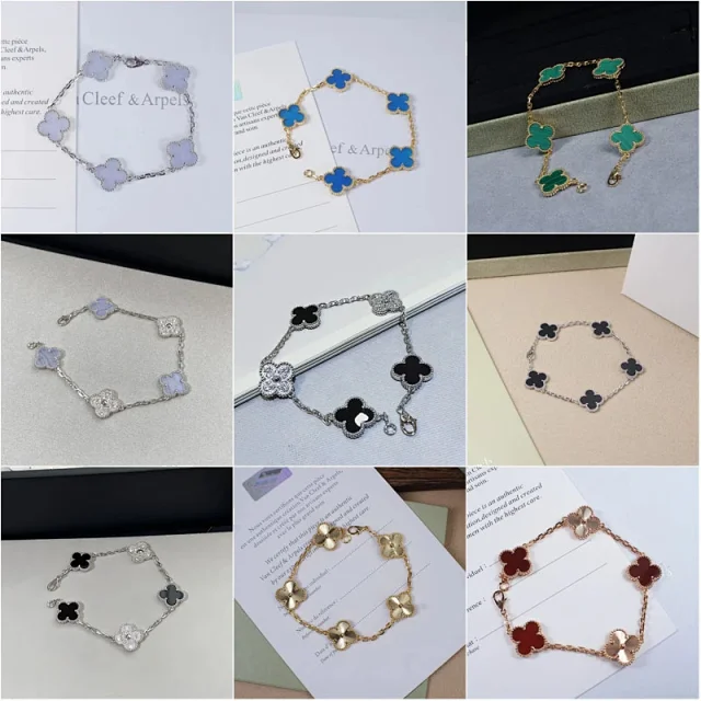 Unbranded Jewelry Five Clover Motif Chain Bracelet product detail image 1