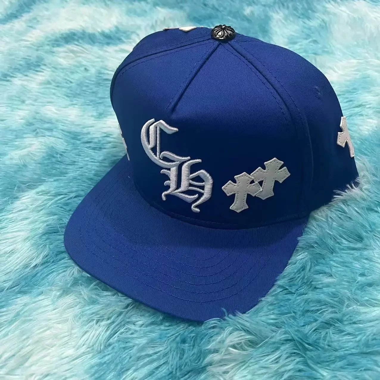 Chrome Hearts Hats Embroidered CH Cross Baseball Cap — 3