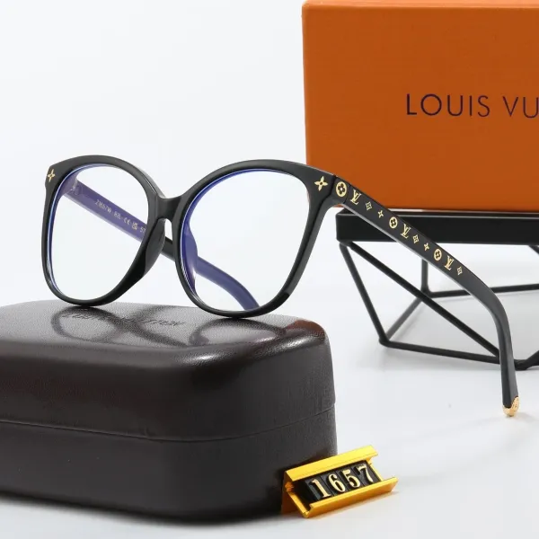 Louis Vuitton Z1657W Black Optical Glasses with Gold Monogram Detailing Eyewear - 1