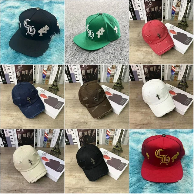 Chrome Hearts Hats Embroidered CH Cross Baseball Cap product detail image 1