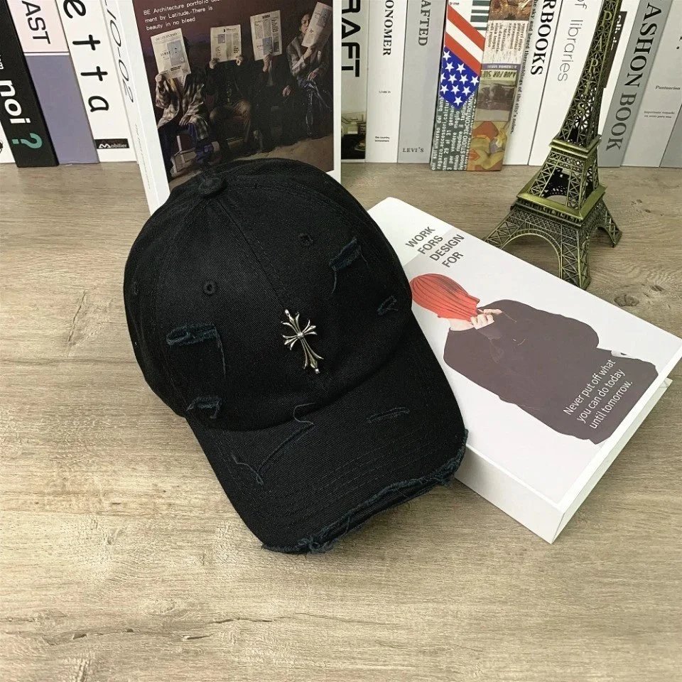 Chrome Hearts Hats Embroidered CH Cross Baseball Cap — 19