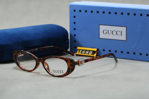 Gucci Optical Glasses Tortoiseshell with Crystal Detail - 1