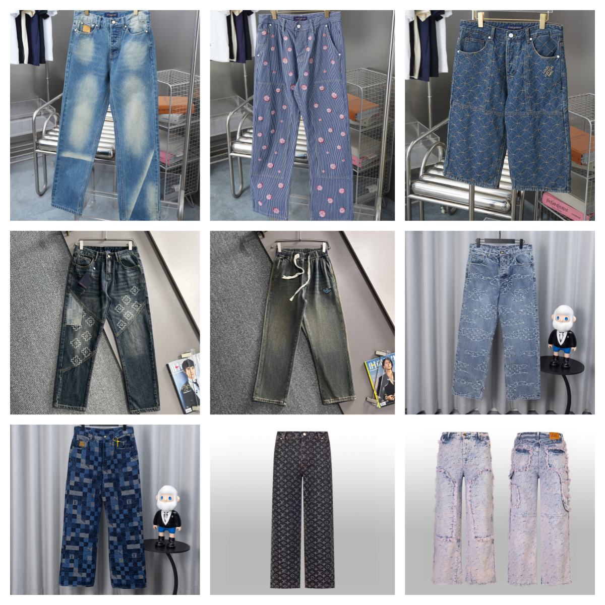 Denim Patchwork Embroidered Gr