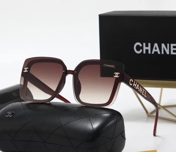 Chanel Square Frame Gradient Brown Sunglasses - 1