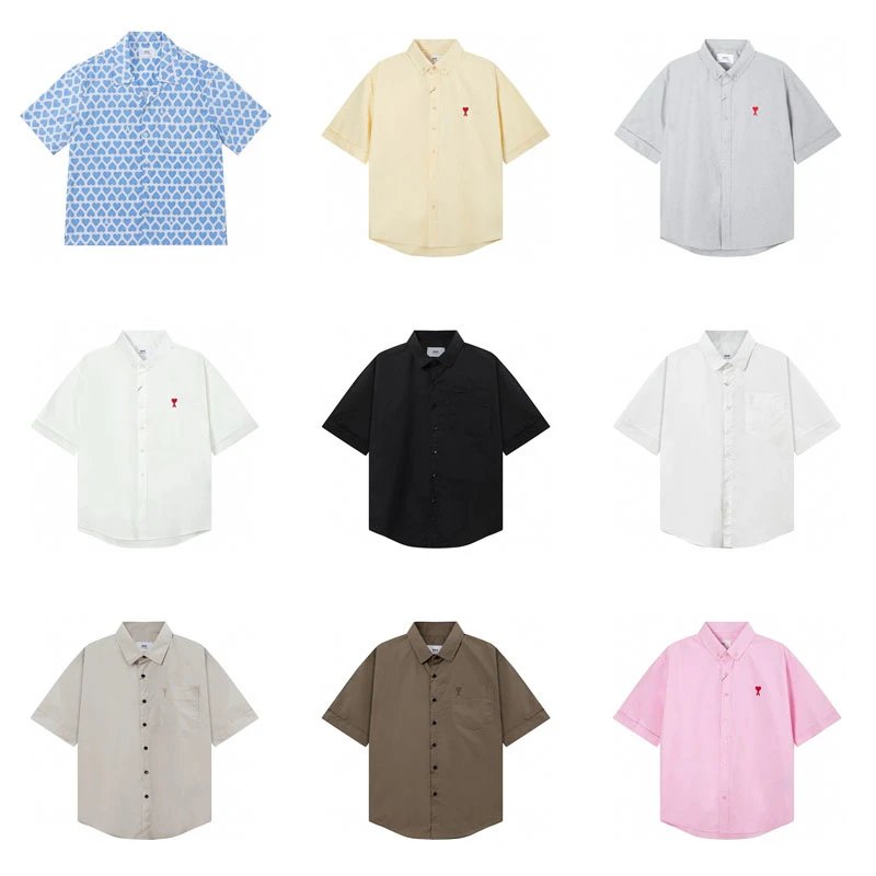 Basic Short-Sleeve Button-Up S