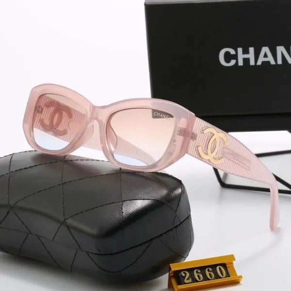 Chanel CC Logo Pink Transparent Acetate Sunglasses - 1