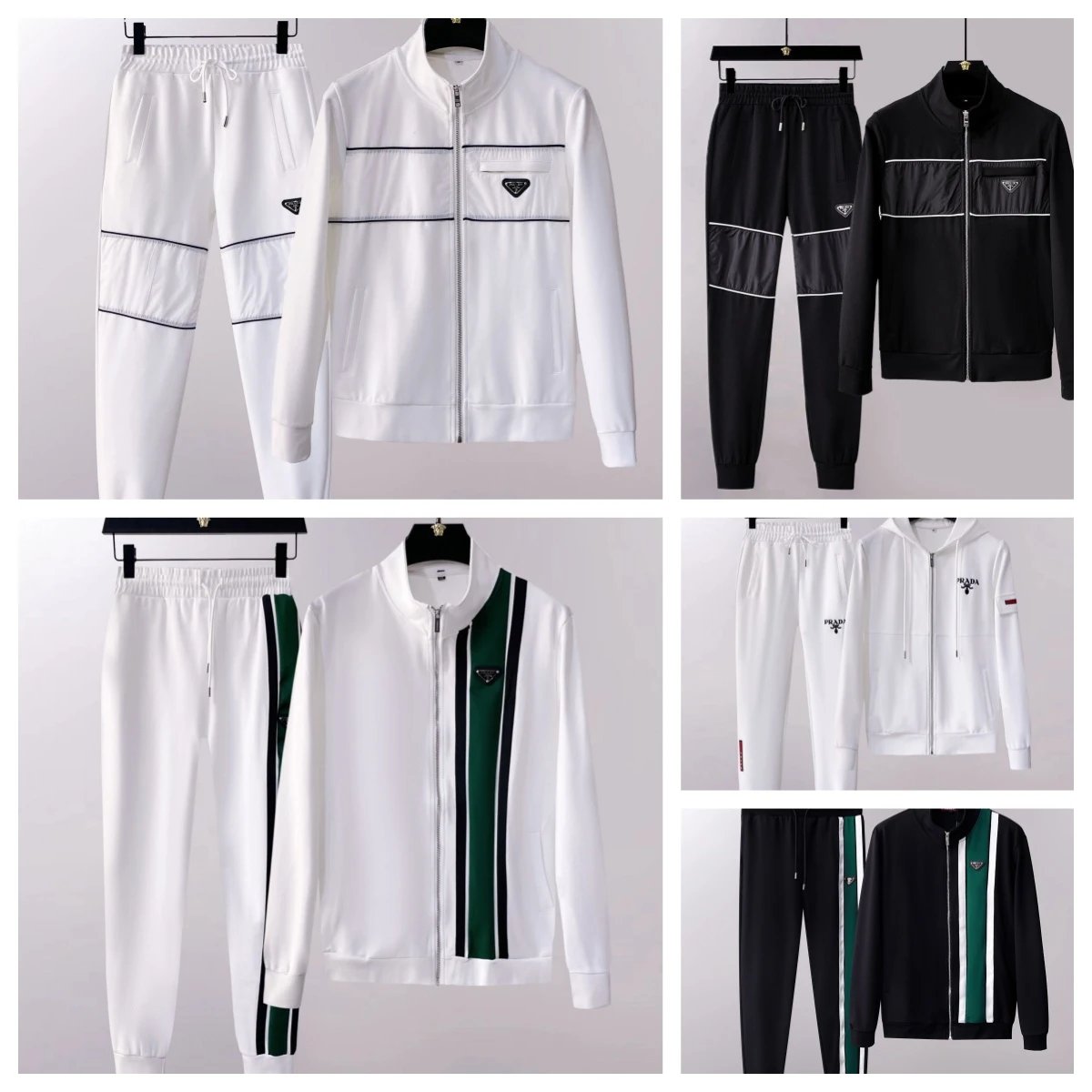 Prada White Track Jacket and P