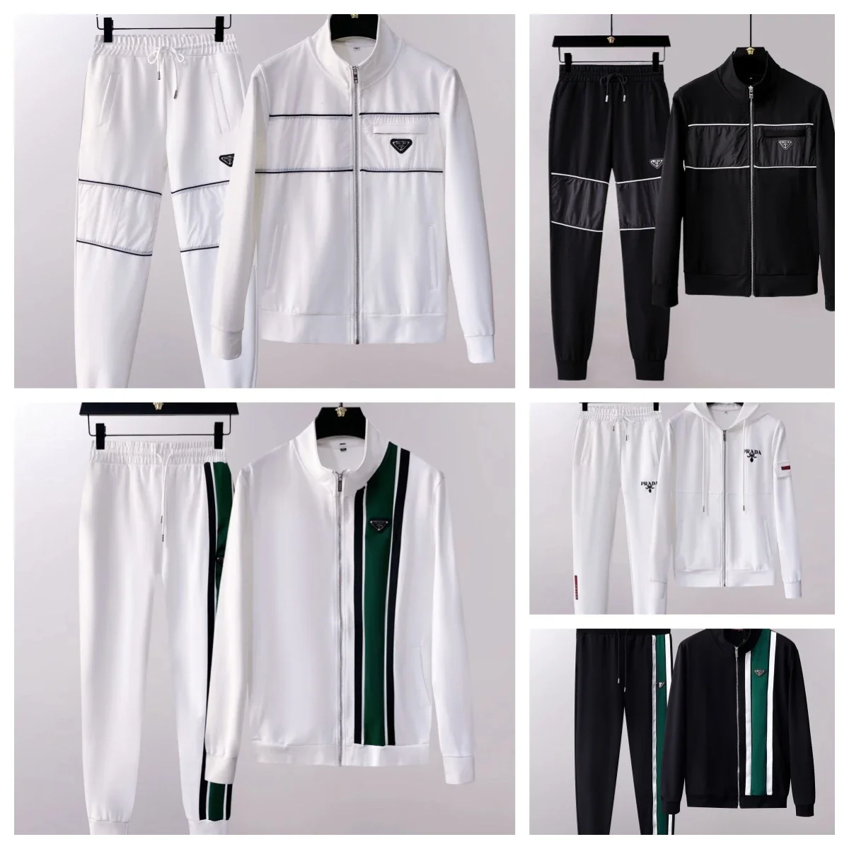 1to1reps Jackets fashion reps product P1rada Black and Whi
