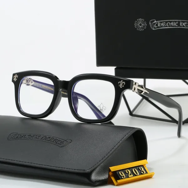 Chrome Hearts 9203 Black Acetate Optical Glasses Eyewear - 1