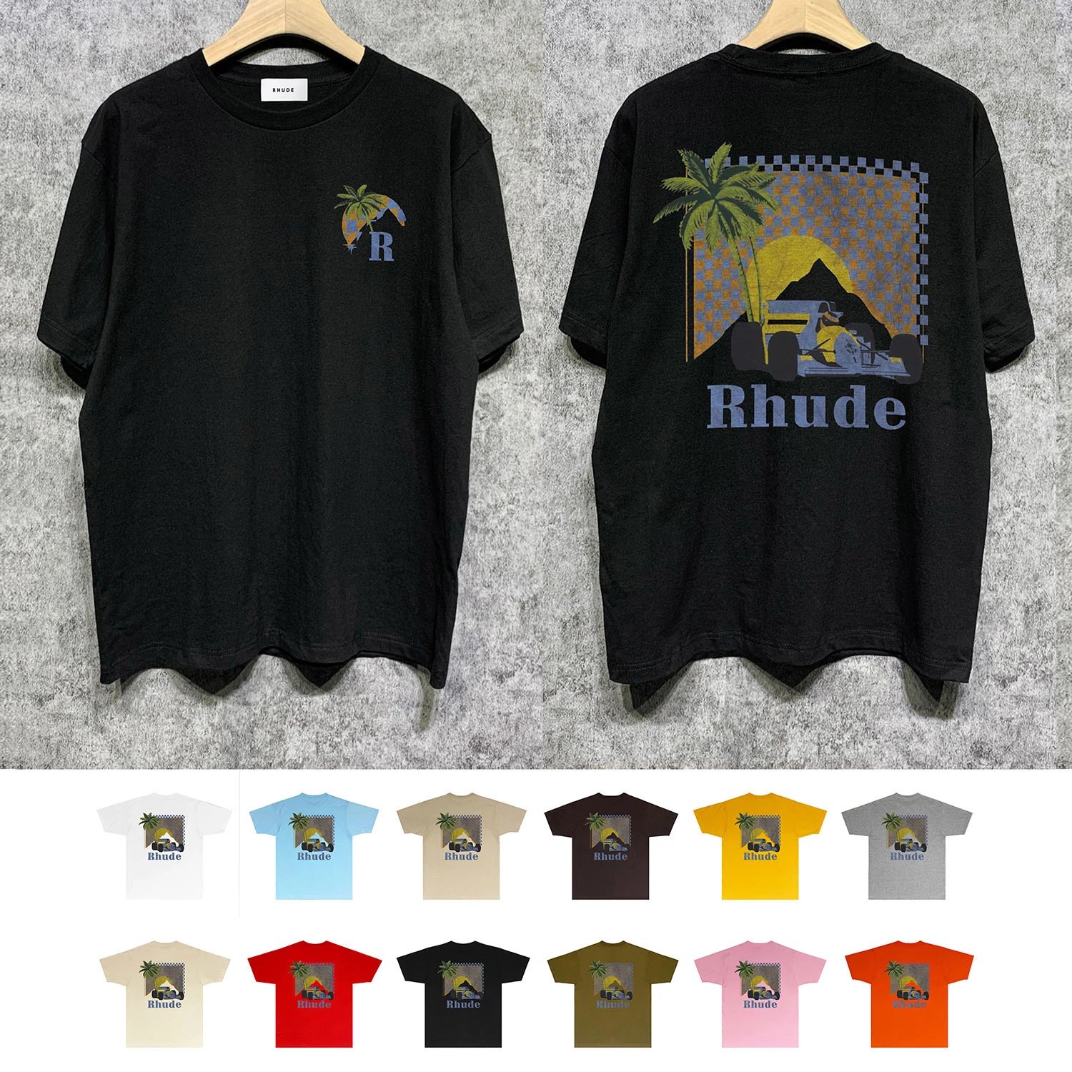 Rhude Palm Racing Graphic T-Sh