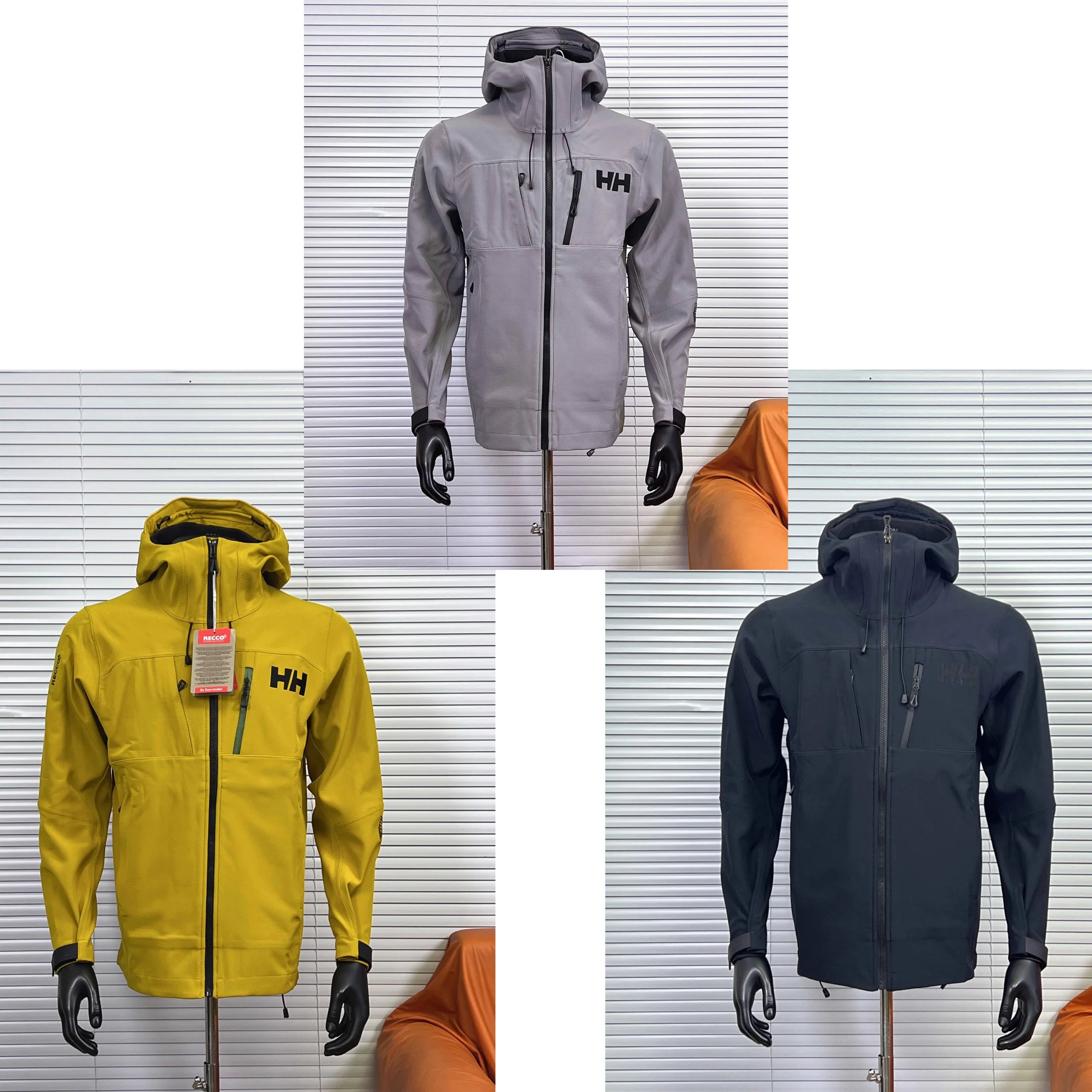 Helly Hansen Grey Hooded Waterproof Jacket