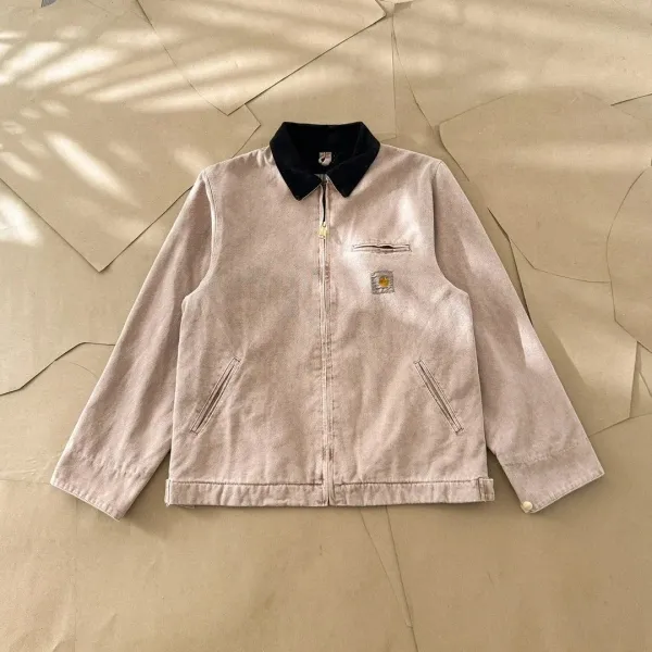 Carhartt Work In Progress Carhartt WIP Active Jacket Beige Canvas Jacket Outerwear Jacket - 1