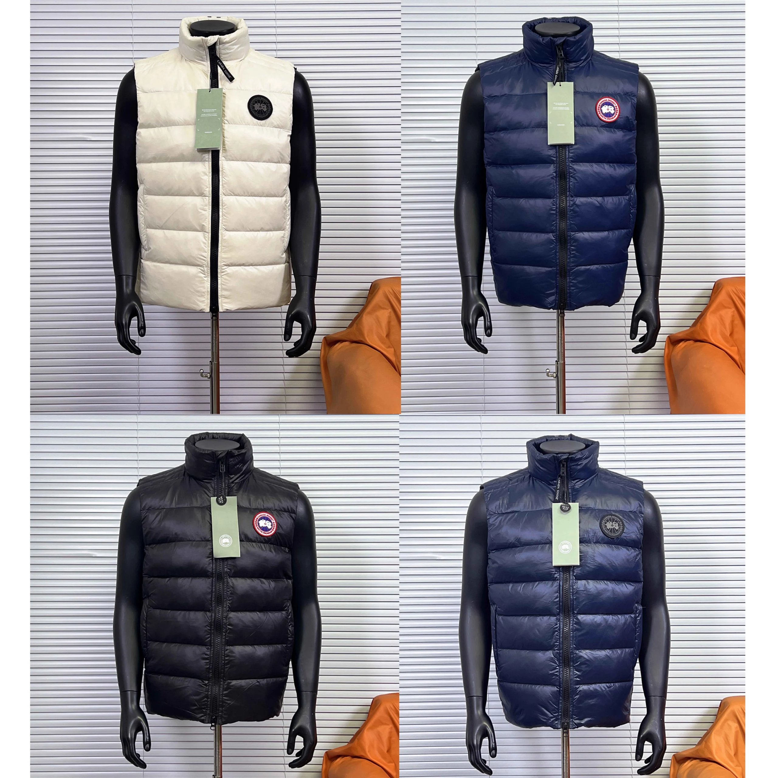 Canada Goose White/Navy/Black Puffer Vest