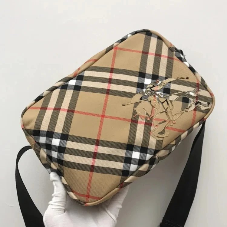 Burberry Crossbody Bags Compact quilted or check-pattern design — 22- 16.5-11