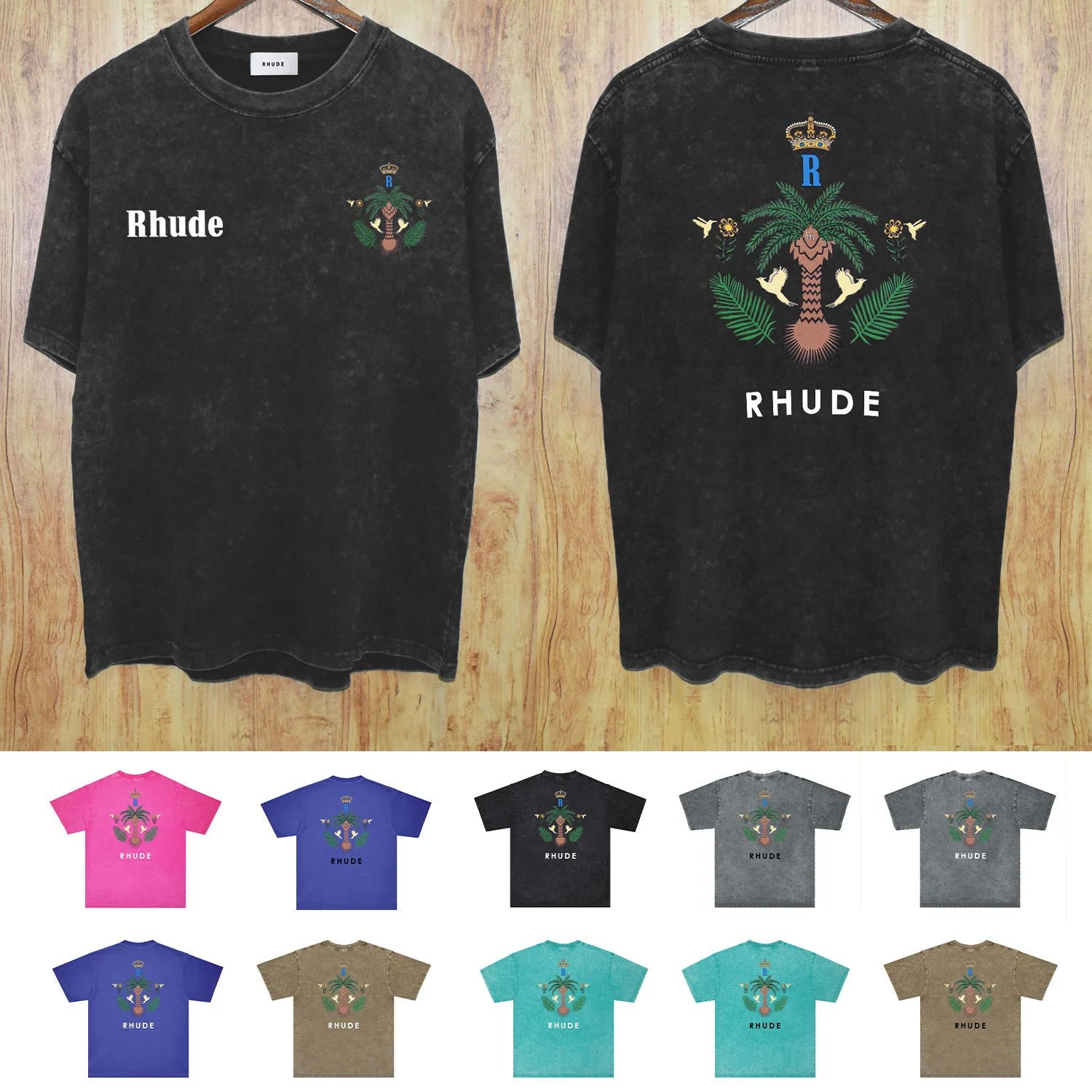 Rhude Black Short Sleeve T-Shi