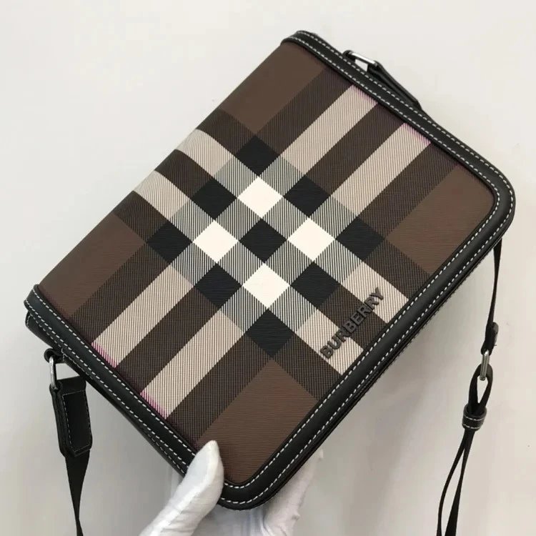 Burberry Crossbody Bags Compact quilted or check-pattern design — 25.5-6.5-21.5