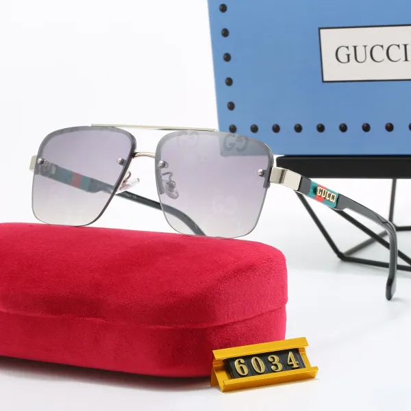 Gucci GG Marmont Aviator Sunglasses Silver Gradient Lens - 1