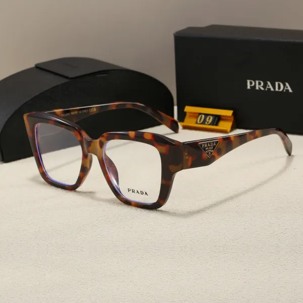 Prada Tortoiseshell Square Optical Glasses - 1