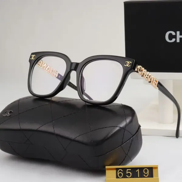 Chanel Optical Glasses Black Gold-Embellished Acetate Frame Eyewear - 1