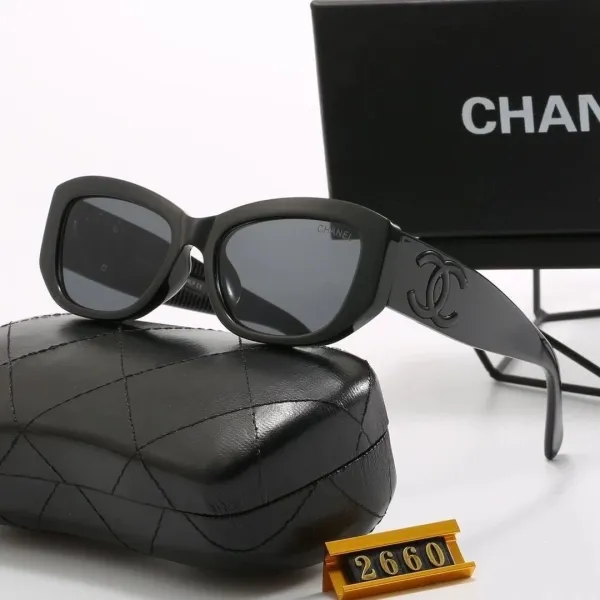 Chanel Square Frame Matte Black Sunglasses - 1