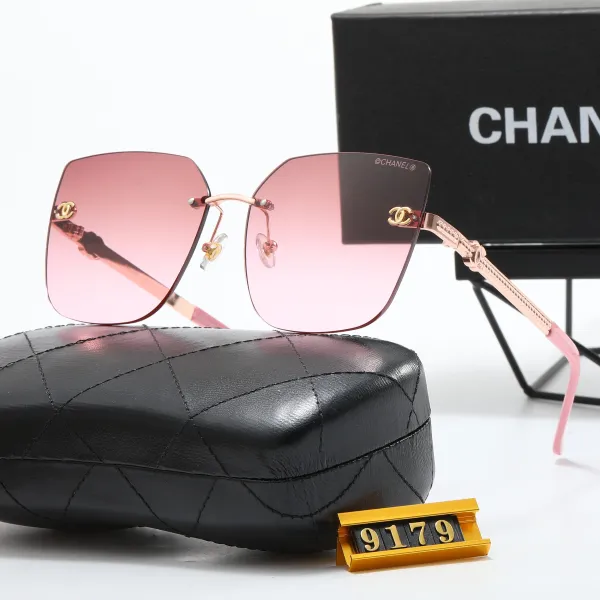 Chanel Square Rimless Pink Gradient Sunglasses - 1