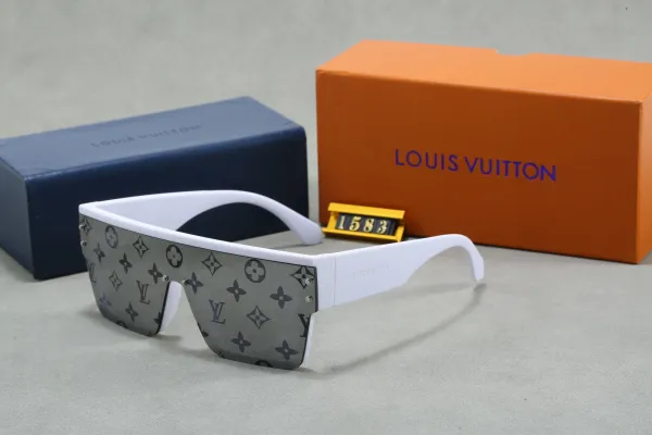 Louis Vuitton Monogram Shield Sunglasses White - 1