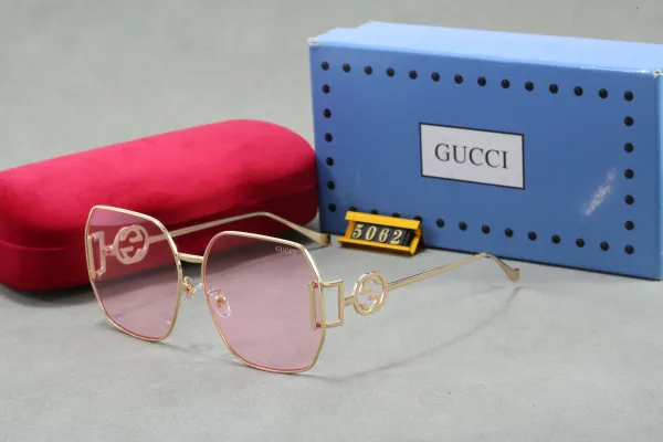 Gucci GG Marmont Hexagonal Pink Gradient Sunglasses - 1