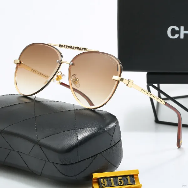 Chanel Aviator-Style Gradient Brown Sunglasses - 1