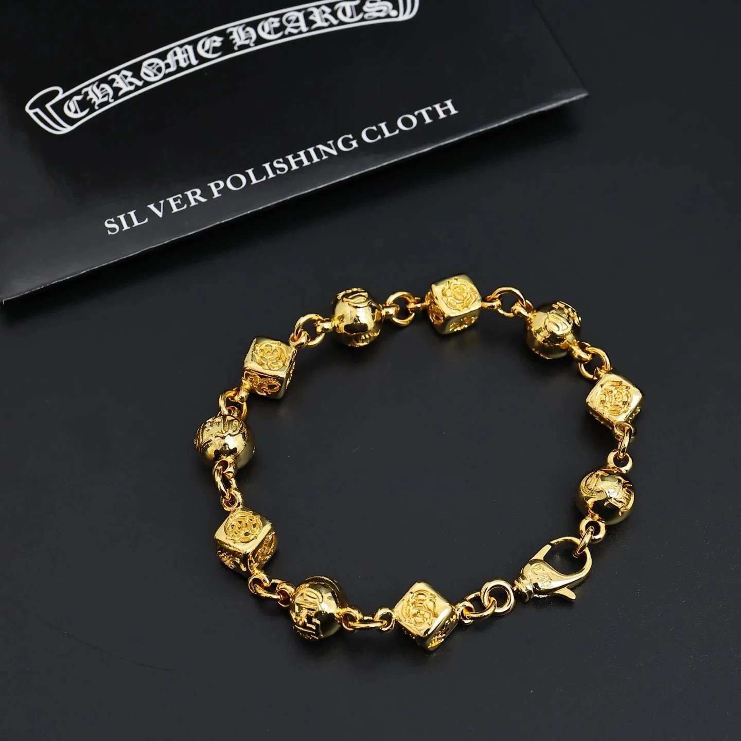Chrome Hearts Jewelry Skull Bead Chain Bracelet — 3