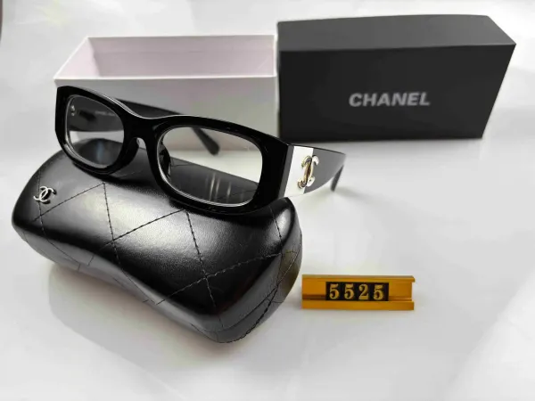 Chanel Optical Glasses Black Acetate with CC Logo Temples Eyewear - 1