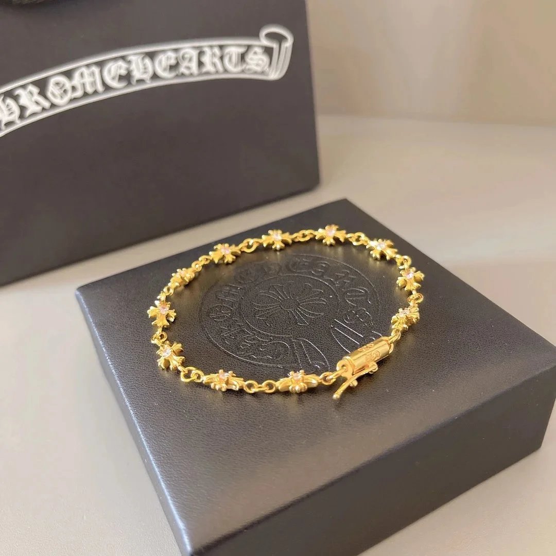 Chrome Hearts Jewelry Skull Bead Chain Bracelet — 17