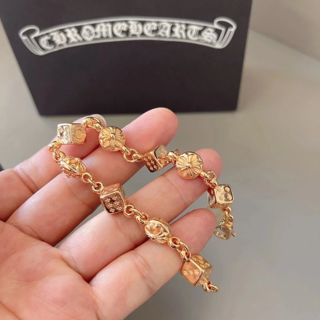 Chrome Hearts Jewelry Skull Bead Chain Bracelet — 20