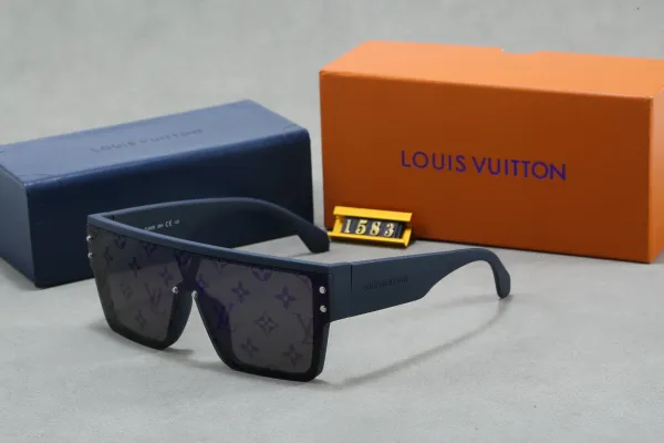 Louis Vuitton Shield Sunglasses Monogram Navy Blue - 1