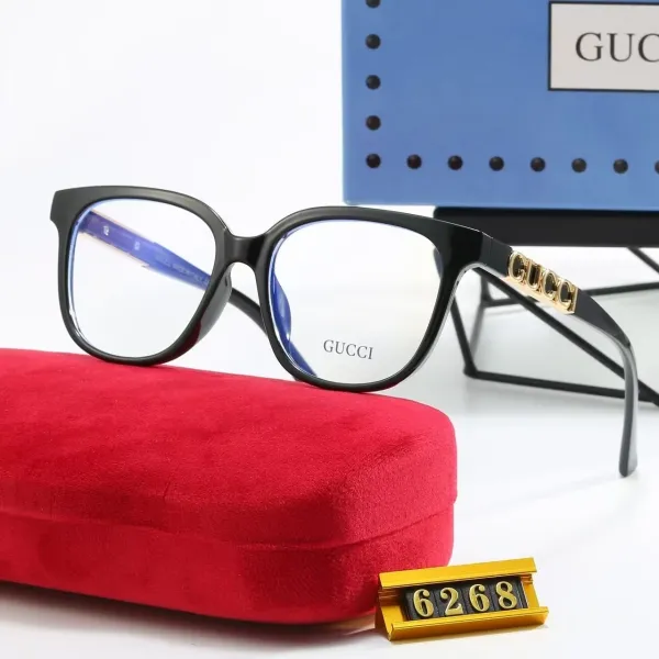 Gucci Optical Glasses Black with Gold Logo Detail Eyewear - 1