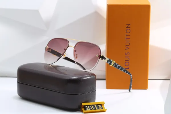 Louis Vuitton Monogram Aviator Sunglasses Gradient Pink Gold - 1