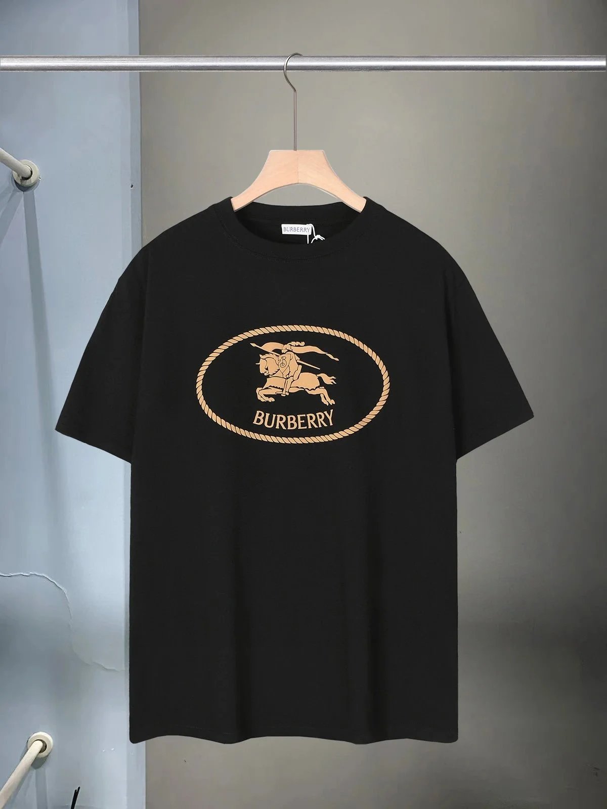 Burberry T-Shirts Check-trim crew-neck T-shirt — 8