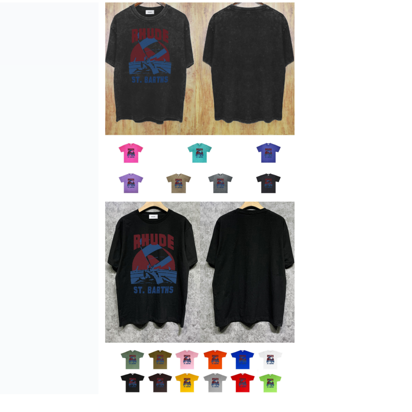 Rhude Black Oversized T-Shirt