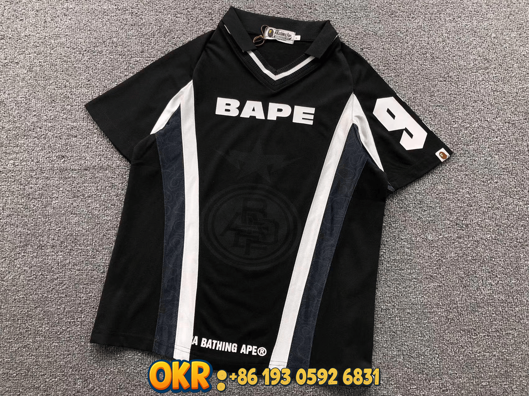 BAPE Matching Sets 93 Varsity Short-Sleeve Shirt and Shorts Set — 3