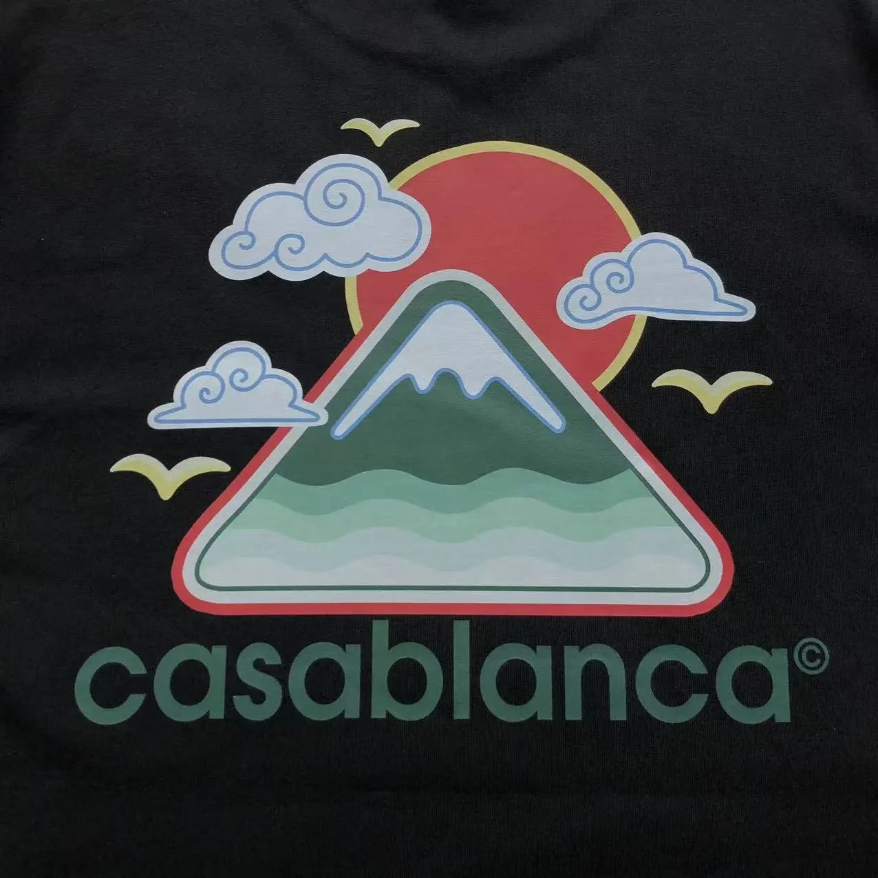 Casablanca T-Shirts Mountain and sunrise graphic short-sleeve T-shirt image 5