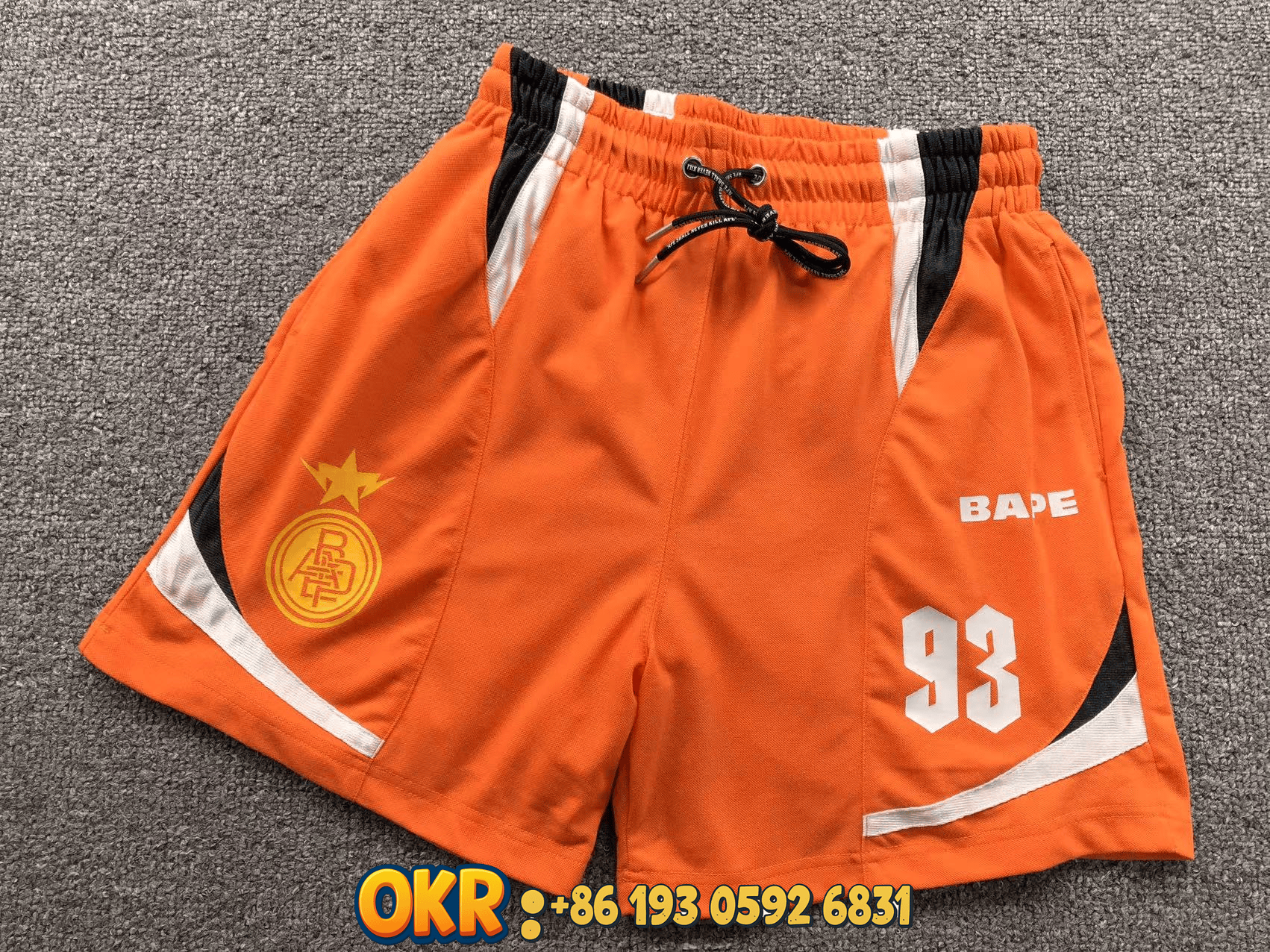 BAPE Matching Sets 93 Varsity Short-Sleeve Shirt and Shorts Set — 6