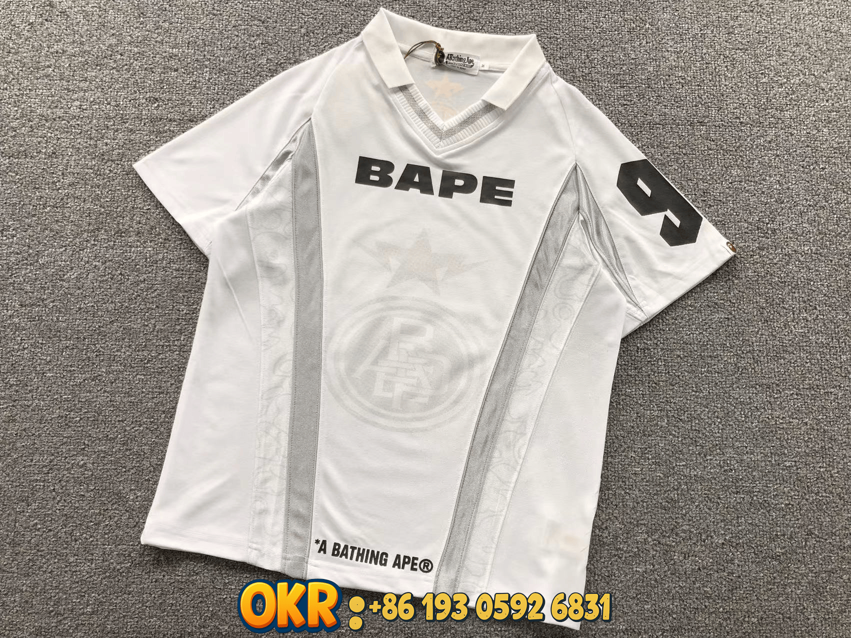 BAPE Matching Sets 93 Varsity Short-Sleeve Shirt and Shorts Set — 1