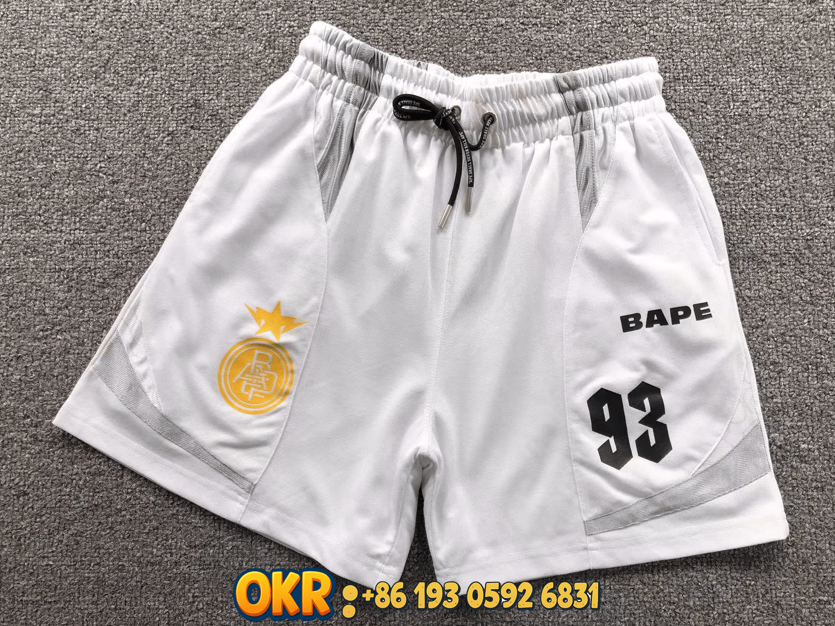 BAPE Matching Sets 93 Varsity Short-Sleeve Shirt and Shorts Set — 2