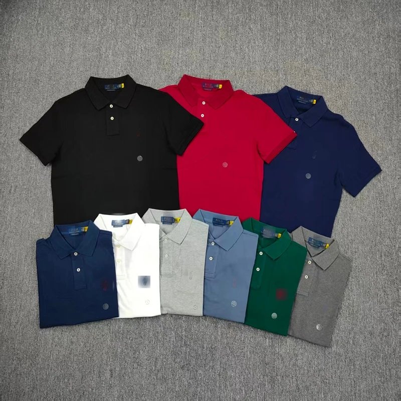 New Year's discount RL custom slim Fit Classic Polo Shirt Small Label Multicolor for men's polo shirt A