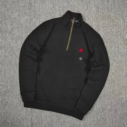 thumbnail for 1 4 zip classic sweatshirt with velvet inside pony logo Half zip sweatshirt A